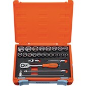 Steckschlüsselsatz 1/2” BFD mit Hebelumschaltknarre HD 36 Zähne in Smart-Box, 25